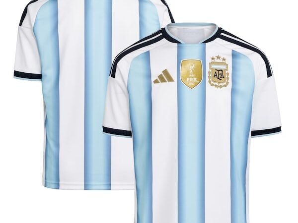 Argentina National Team adidas Youth FIFA x World Cup 2022 Winners Home Replica Jersey - White