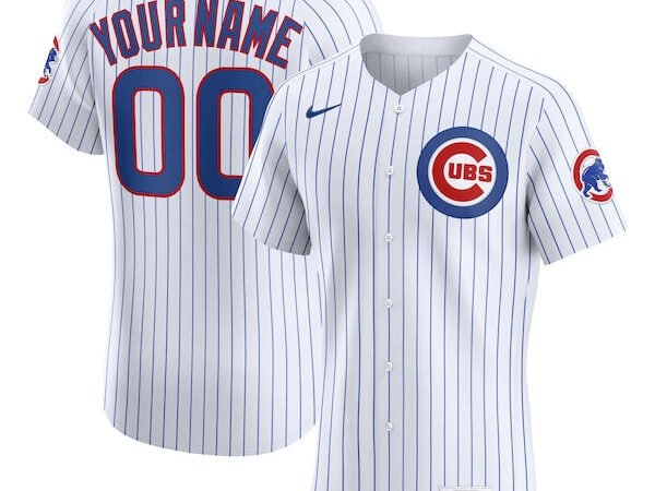Chicago Cubs Nike Home Elite Custom Jersey - White