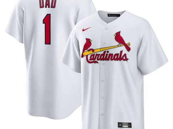 St. Louis Cardinals Nike #1 Dad Home Replica Jersey - White