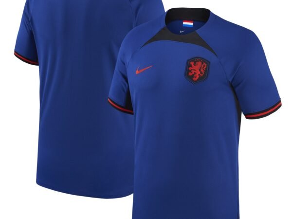Netherlands National Team Nike 2022/23 Away Authentic Blank Jersey - Blue