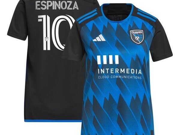 Cristian Espinoza San Jose Earthquakes adidas Women's 2023 Active Fault Jersey Replica Jersey - Blue