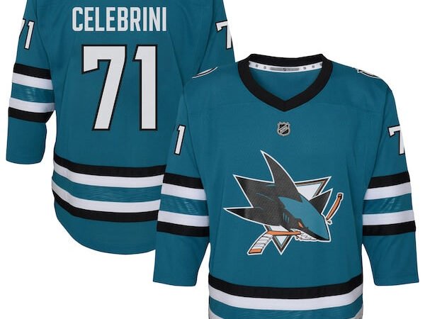 Macklin Celebrini San Jose Sharks Youth Alternate Replica Player Jersey - Teal