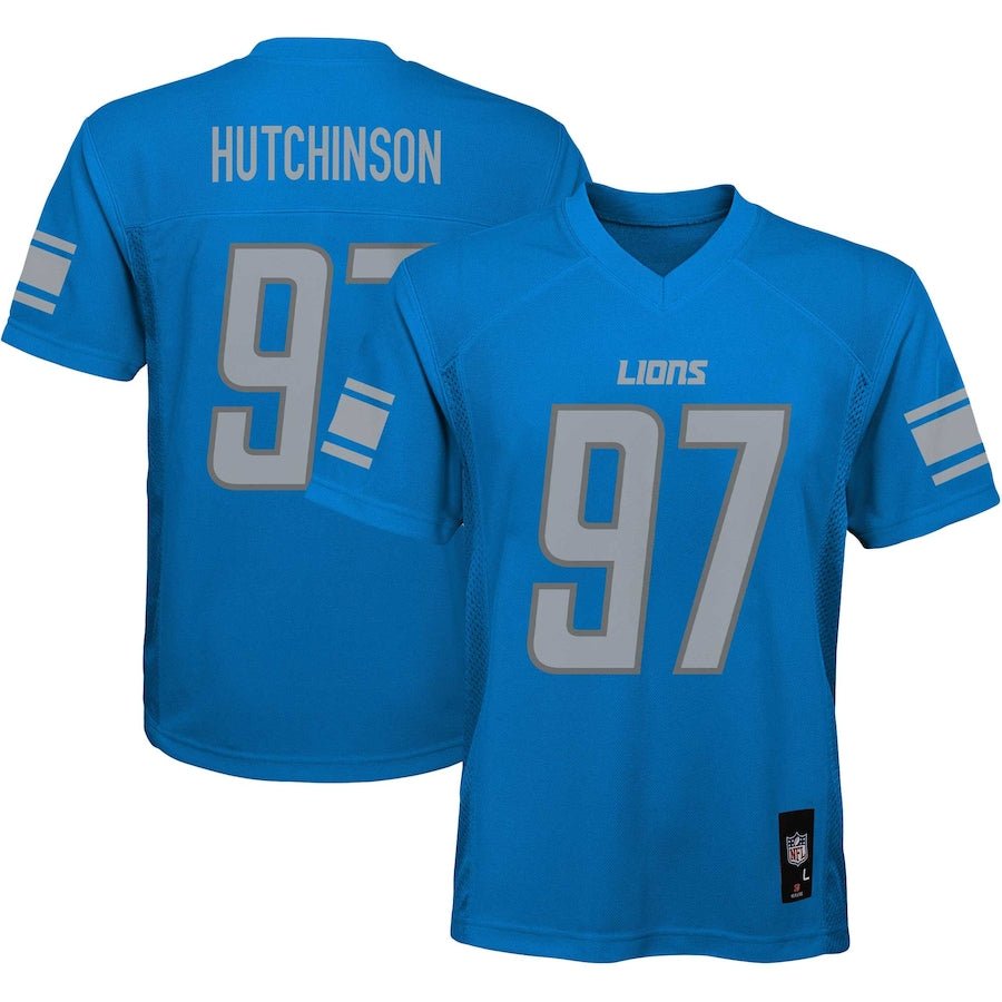 Aidan Hutchinson Detroit Lions Youth Replica Player Jersey - Blue