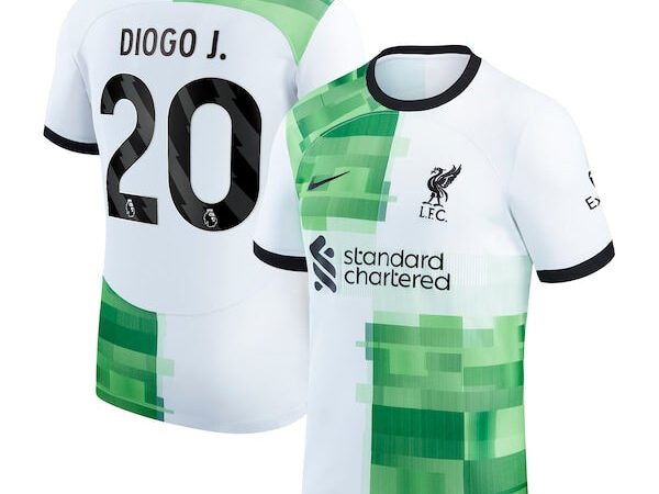 Diogo Jota Liverpool Nike 2023/24 Away Replica Player Jersey - White/Red