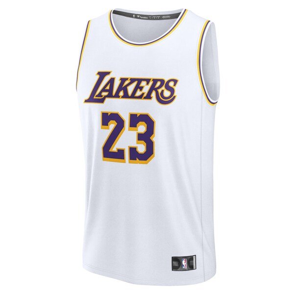 LeBron James Los Angeles Lakers Youth Fast Break Replica Player Jersey - Association Edition - White