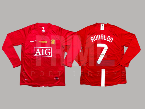 Cristiano Ronaldo Manchester United 2007-08 Final Champions Vintage Jersey - Red