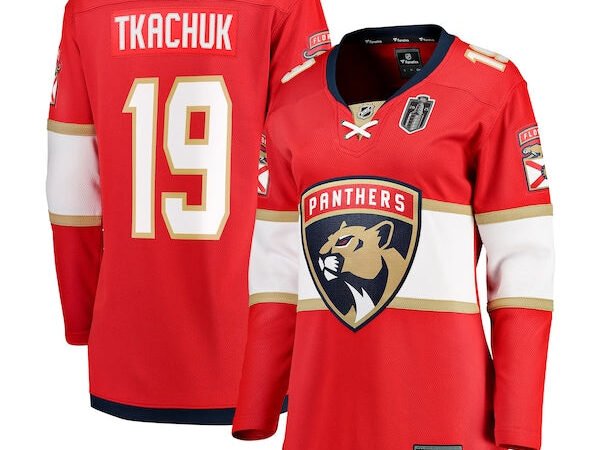 Matthew Tkachuk Florida Panthers  Women's 2025 Stanley Cup Final Home Breakaway Player Jersey - Red