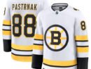 David Pastrnak Boston Bruins  Away Premium Player Jersey - White/Black