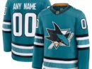 San Jose Sharks Home Premium Custom Jersey - Teal