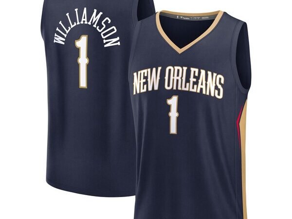 Zion Williamson New Orleans Pelicans  Youth Fast Break Replica Player Jersey - Icon Edition - Navy
