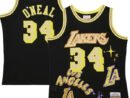 Shaquille O'Neal Los Angeles Lakers  1996/97 Swingman Sidewalk Sketch Jersey - Black