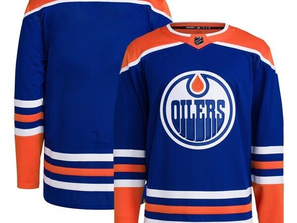 Edmonton Oilers adidas Home Primegreen Authentic Blank Jersey - Royal