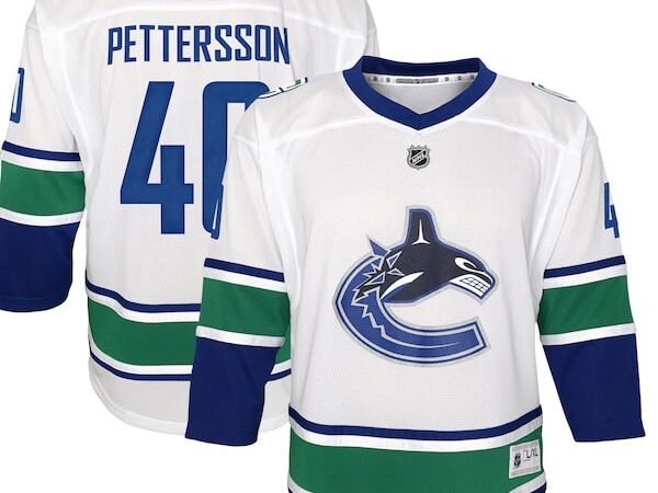 Elias Pettersson Vancouver Canucks Youth 2019/20 Away Replica Player Jersey - White