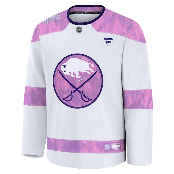 Buffalo Sabres 2024 Hockey Fights Cancer Practice Jersey - White