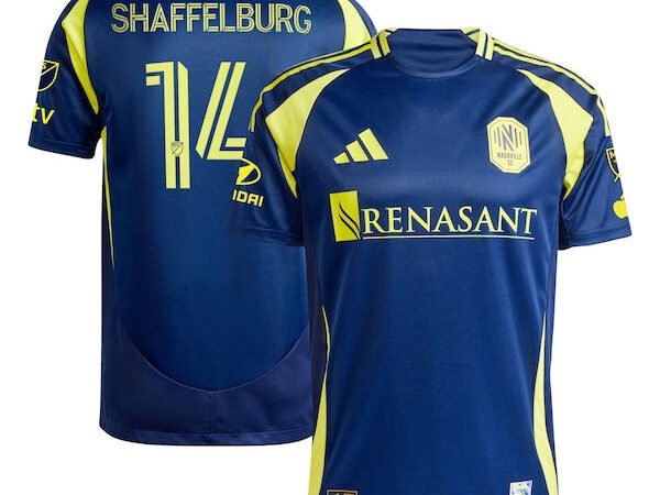 Jacob Shaffelburg Nashville SC adidas 2025 The Heart Of Nashville Kit Authentic Player Jersey - Navy