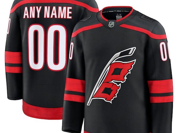 Carolina Hurricanes  Home Premium Custom Jersey - Black/Red/White