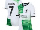Luis Diaz Liverpool Nike Youth 2023/24 Away Replica Player Jersey - White