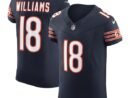 Caleb Williams Chicago Bears Nike Team Vapor F.U.S.E. Elite Jersey - Navy/Orange