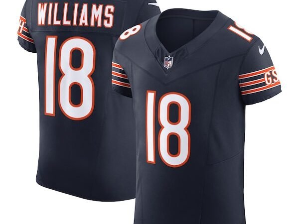 Caleb Williams Chicago Bears Nike Team Vapor F.U.S.E. Elite Jersey - Navy/Orange