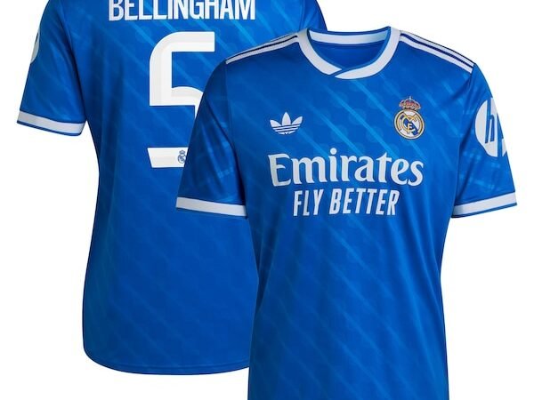 Jude Bellingham Los Merengues adidas 2025/26 Third Replica Player Jersey - Blue
