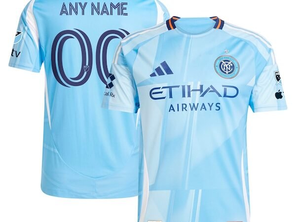New York City FC adidas 2025 The Excelsior Kit Authentic Custom Jersey - Light Blue