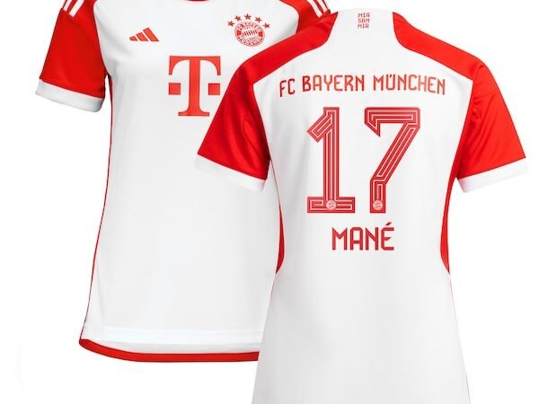 Sadio Mané Bayern Munich adidas Women's 2023/24 Home Replica Jersey - White/Black