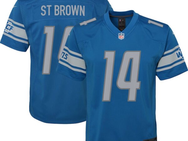 Amon-Ra St. Brown Detroit Lions Nike Youth Game Jersey - Blue