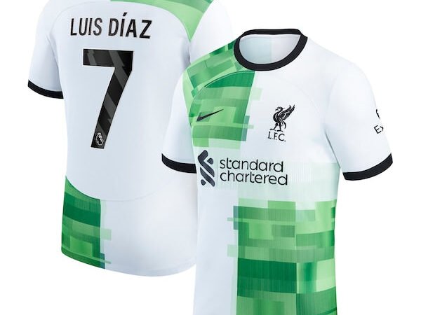 Luis Diaz Liverpool Nike 2023/24 Away Replica Player Jersey - White