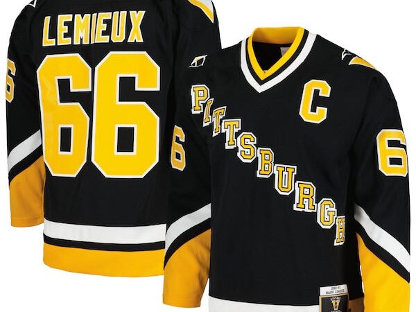 Mario Lemieux Pittsburgh Penguins 1992/93 Blue Line Player Jersey - Black