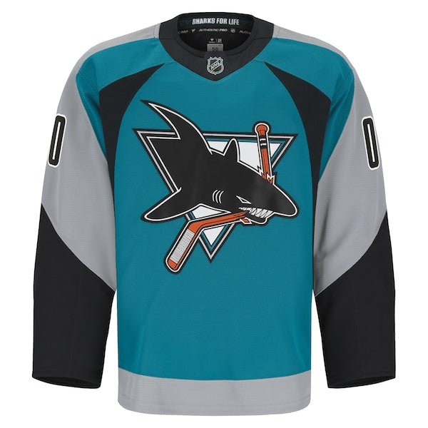 San Jose Sharks Alternate Authentic Pro Custom Jersey - Teal