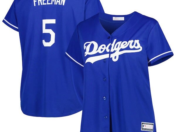 Freddie Freeman Los Angeles Dodgers Women's Plus Size Replica Player Jersey - Royal