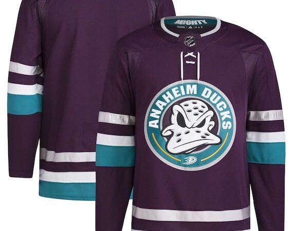 Anaheim Ducks adidas 30th Anniversary Primegreen Authentic Jersey – Purple