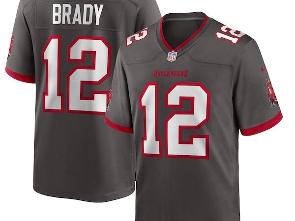 Tom Brady Tampa Bay Buccaneers Nike Alternate Game Jersey - Pewter/Red