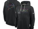 Detroit Lions Nike 2025 NFL Crucial Catch Sideline Standard Issue Dri-FIT Hoodie - Black