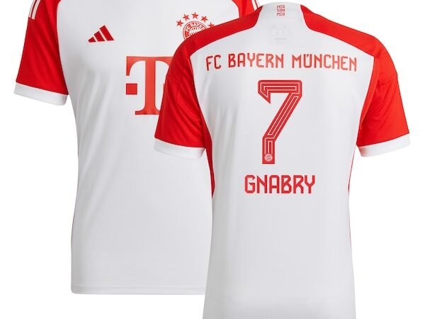 Serge Gnabry Bayern Munich adidas 2023/24 Home Replica Jersey - White