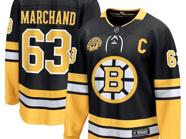 Brad Marchand Boston Bruins 100th Anniversary Premier Breakaway Player Jersey - Black