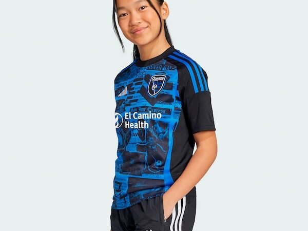 San Jose Earthquakes adidas Youth 2025 Headliner Replica Jersey - Black