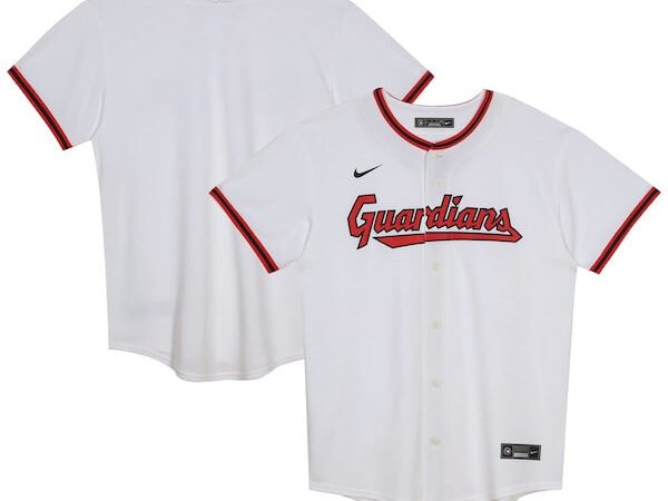 Cleveland Guardians Nike Preschool Home Blank Replica Jersey - White