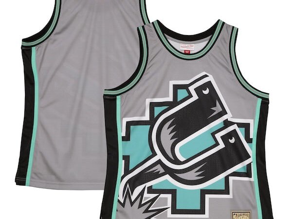 San Antonio Spurs Hardwood Classics Blown Out Fashion Jersey - Gray