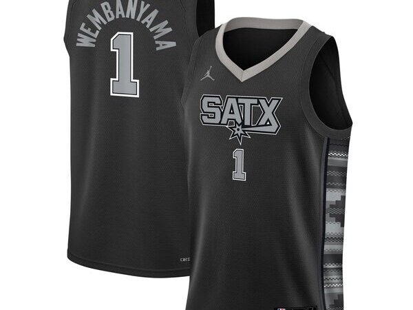 Victor Wembanyama San Antonio Spurs Jordan Brand Youth Swingman Jersey - Statement Edition - Black