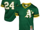 Rickey Henderson Oakland Athletics 1991 Cooperstown Mesh Batting Practice Jersey - Green