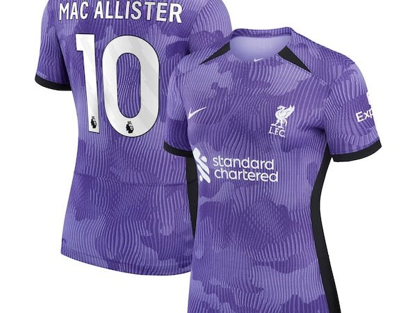 Alexis Mac Allister Liverpool Nike Women's 2023/24 Third Stadium Replica Player Jersey - Purple