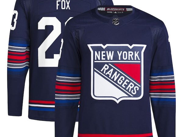 Adam Fox New York Rangers adidas Alternate Authentic Primegreen Player Jersey - Navy