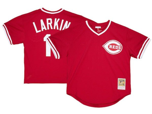 Barry Larkin Cincinnati Reds Youth Cooperstown Collection Mesh Batting Practice Jersey - Red