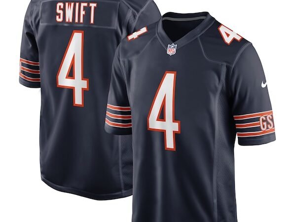 D'Andre Swift Chicago Bears Nike Game Jersey - Navy
