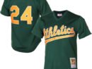 Rickey Henderson Oakland Athletics 1998 Cooperstown Mesh Batting Practice Jersey - Green