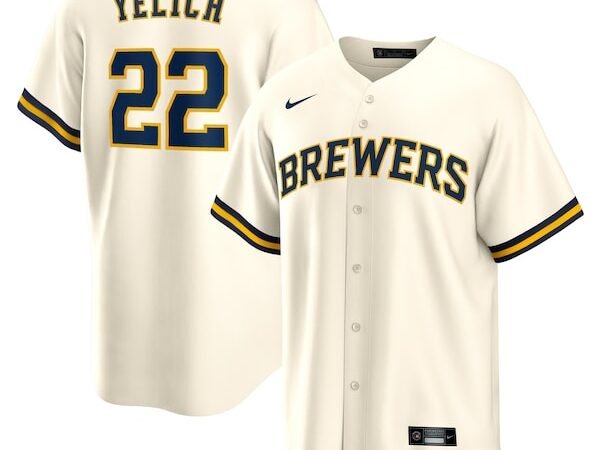 Christian Yelich Milwaukee Brewers Nike Alternate Replica Player Jersey - Cream/Gray/Navy/White