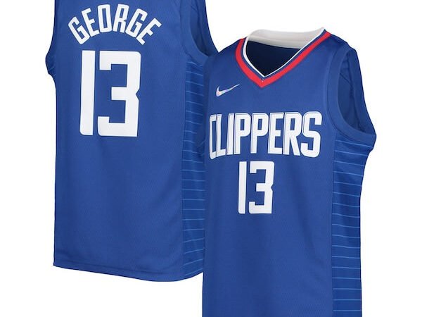 Paul George LA Clippers Nike Youth 2021/22 Diamond Swingman Jersey - Icon Edition - Royal