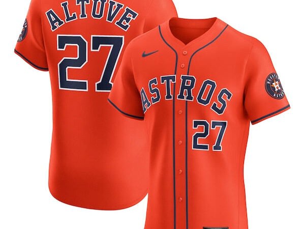 Jose Altuve Houston Astros Nike Alternate Elite Player Jersey - Orange/Navy