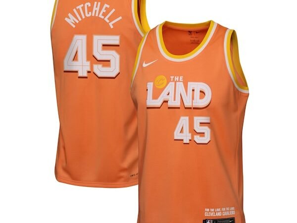 Donovan Mitchell Cleveland Cavaliers Nike Youth 2025/26 City Edition Swingman Jersey - Orange